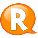 Speech Balloon Orange R Emoticon