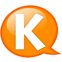 Speech Balloon Orange K Emoticon