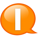 Speech Balloon Orange I Emoticon