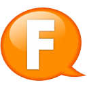 Speech Balloon Orange F Emoticon