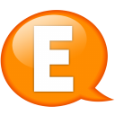 Speech Balloon Orange E Emoticon