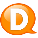 Speech Balloon Orange D Emoticon