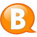 Speech Balloon Orange B Emoticon