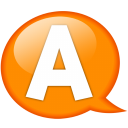 Speech Balloon Orange A Emoticon