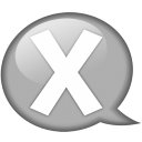 Speech Balloon White X Emoticon