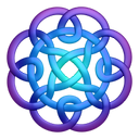 Purpleblue Circleknot Emoticon