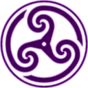 Purple Wheeled Triskelion 2 Emoticon