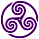 Purple Wheeled Triskelion 1 Emoticon