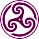 Mauve Wheeled Triskelion 2 Emoticon