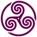 Mauve Wheeled Triskelion 1 Emoticon