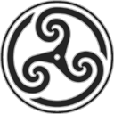 Grey Wheeled Triskelion 2 Emoticon