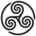 Grey Wheeled Triskelion 1 Emoticon