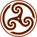 Brown Wheeled Triskelion 2 Emoticon