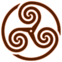 Brown Wheeled Triskelion 1 Emoticon