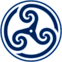 Blue Wheeled Triskelion 2 Emoticon