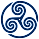 Blue Wheeled Triskelion 1 Emoticon