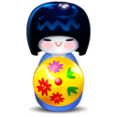 Kokeshi Blue Emoticon