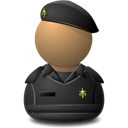 Elite Captain Black Shielded Emoticon