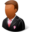 Wedding Groomsman Dark Emoticon