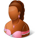 Wedding Bridesmaid Dark Emoticon