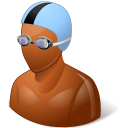 Sport Swimmer Male Dark Emoticon