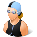 Sport Swimmer Female Light Emoticon
