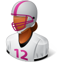 Sport Football Player Female Dark Emoticon