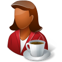 Rest Person Coffee Break Female Dark Emoticon