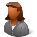 Office Client Female Dark Emoticon