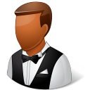 Occupations Waiter Male Dark Emoticon