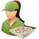 Occupations Pizza Deliveryman Female Light Emoticon