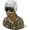 Occupations Pilot Military Male Dark Emoticon