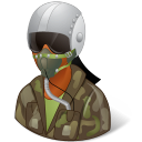 Occupations Pilot Military Female Dark Emoticon