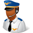 Occupations Pilot Male Dark Emoticon