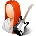 Occupations Guitarist Female Light Emoticon