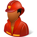 Occupations Firefighter Male Dark Emoticon