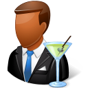 Occupations Bartender Male Dark Emoticon