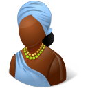 Nations African Female Emoticon