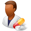 Medical Pharmacist Male Dark Emoticon