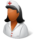 Medical Nurse Female Dark Emoticon