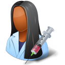 Medical Immunologist Female Dark Emoticon
