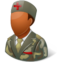 Medical Army Nurse Male Dark Emoticon