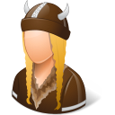 Historical Viking Female Emoticon