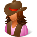 Historical Cowgirl Emoticon