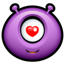 Alien Love Emoticon