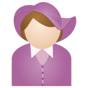 Miss Purple Hat Emoticon