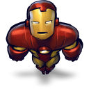 Comics Ironman Flying Emoticon