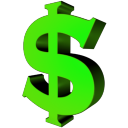 Green Dollar Emoticon