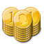 Gold Coin Stacks Emoticon