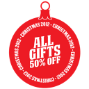 All Gifts 50 Percent Off Emoticon